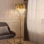 Postmodern Crystal Marble LED Floor Lamp for Bedroom