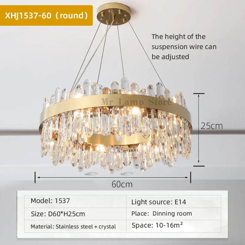 Crystal Chandelier Pendant Light for Luxury Living Room, Bedroom, Dining, Kitchen & Home Décor