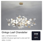 Ginkgo Leaf Decor Chandelier - Nordic Fine Flower Art Light for Living Room