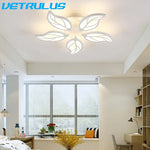 Modern Leaf Design Ceiling Chandelier & Wall Lamps Set