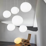 Gregg Pendant Lamp: White Bubble Glass Italian Design for Home, Kitchen, Restaurant
