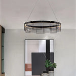 Stratos Glass LED Chandelier Rings for Dining Hall Bedroom Luxury Lighting