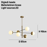 Golden Glass Magic Bean Chandelier: Modern Luxury for Living Room & Dining Room