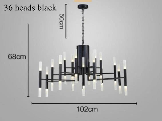 Modern Tube G4 Chandelier Pendant Light Fixture for Artistic Room Decor