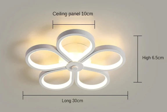 Acrylic Flower Twisted LED Chandelier Ceiling Lamp for Living Room, Hotel Decor