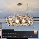Crystal Wrought Iron Chandelier: Creative Dining & Living Room Suspension Light
