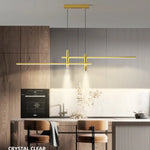 Modern Black Gold LED Pendant Light for Kitchen Dining Chandelier Home Decor
