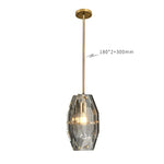 Crystal Glass Pendant Lamp Luxe Chandelier for Bedroom Restaurant Kitchen Home