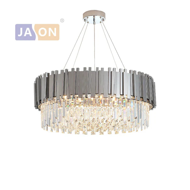 Crystal Oval LED Chandelier Lighting for Dinning Room