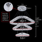 Crystal LED Pendant Chandelier, Modern Nordic Ceiling Lamp for Living and Dining Room