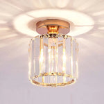 Crystal Pendant Ceiling Light, Modern E27 Semi Flush Design for Home Decor