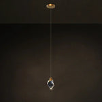 Crystal Stone Copper Chandelier - LED Postmodern 2025 Lighting for Staircase