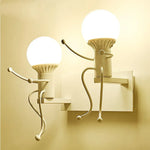 Robot Metal Wall Sconce Creative Cartoon Luminaria for Home Children's Room