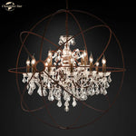 Crystal LED Chandelier: Contemporary Orb Pendant Light for Home Decor