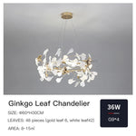 Ginkgo Ceramic Chandelier: Luxury Pendant Lights for Dining & Living Room