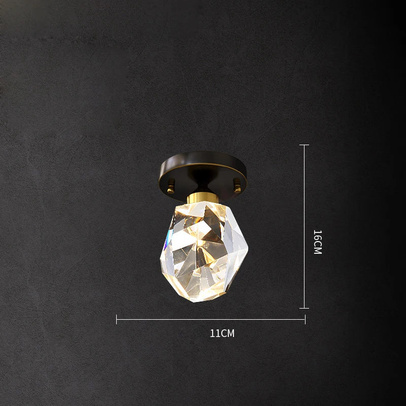 Crystal Copper Chandelier Lighting for Dinning Room