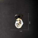 Black Crystal Copper Chandelier LED Hanging Lamps for Dinning Room