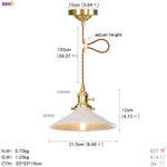 Afralia™ Nordic White Glass Copper Pendant Light with Switch for Home, Bar, and Cafe