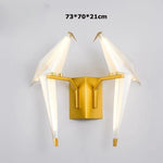 Love Bird Chandelier Lighting - White Gold Designer Lustre for Dining Room