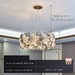 Crystal Wrought Iron Chandelier: Creative Dining & Living Room Suspension Light