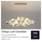 Ginkgo Leaf Decor Chandelier - Nordic Fine Flower Art Light for Living Room