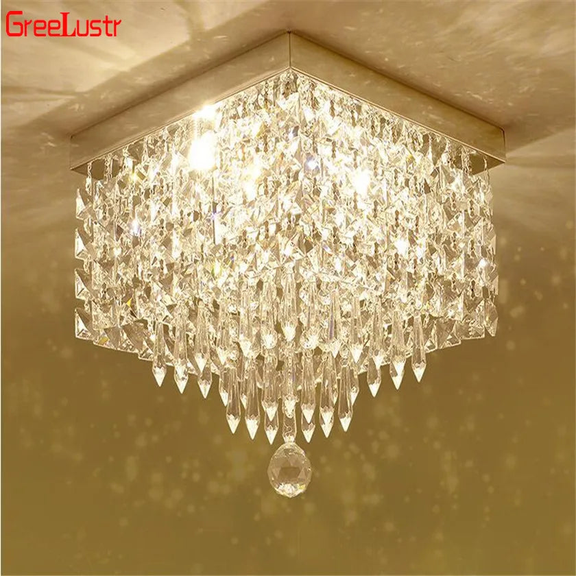 Crystal Chandelier Ceiling Lamp - Entrance Kitchen Chandeliers Fixtures Home Decor