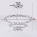 Crystal LED Ring Pendant Chandelier for Modern Living Dining Room Décor