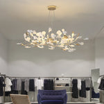 Ginkgo Leaf Decor Chandelier - Nordic Fine Flower Art Light for Living Room