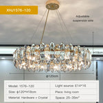 Crystal Chandelier: Elegant Nordic Design for Living, Dining, Bedroom