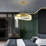 Crystal Stainless Steel LED Chandelier for Foyer