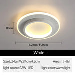 Round Square LED Ceiling Light - Small Indoor Night Light