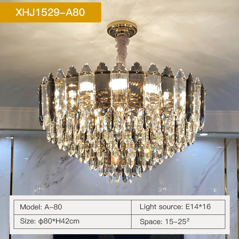 Crystal Chandelier: Post Modern Luxury Living Room Light