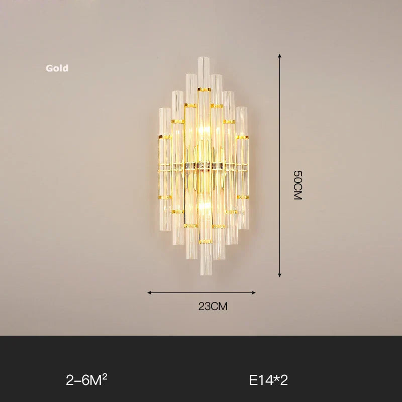 Gold Black LED Wall Sconce Light for Bedroom Corridor