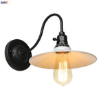 Vintage Industrial Wall Lamp Sconce LED - White Antique Loft Stair Bedroom