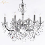 Traditional Crystal Chandelier LED Hanging Lamp Luxe Candle Lustre