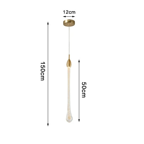 Luxury Crystal Chandelier - Gold Rectangle LED Staircase Dining Kitchen Lighting