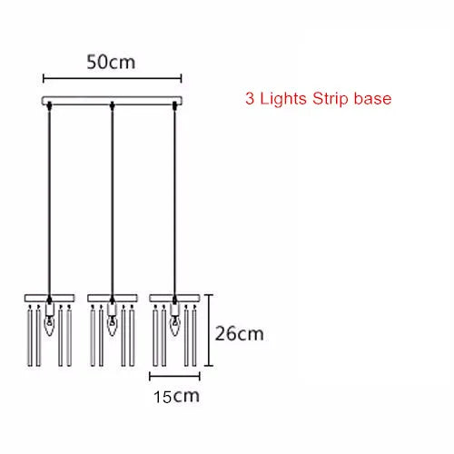 Modern Luster Chandelier LED Crystal Pendant Lamp for Restaurant, Balcony, Aisle