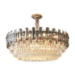 Round Crystal Kitchen Living Room Ceiling Lamp Atmospheric Modern Dining Bedroom Light