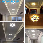 Acrylic Flower Twisted LED Chandelier Ceiling Lamp for Living Room, Hotel Decor