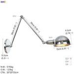 Loft Antique Edison 3-Head Black Wall Sconce Swing Arm Light