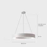 Modern Iron Art Circle LED Pendant Lights - Black White Metal Ringoffsetof.