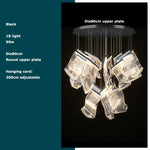 Golden Love Paper Chandelier: Postmodern LED Designer Lighting for Foyer
