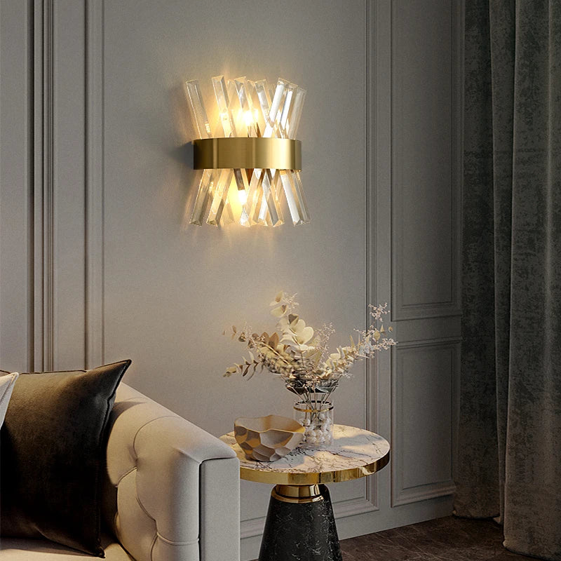 Crystal LED Wall Sconce Light for Bedroom and Corridor