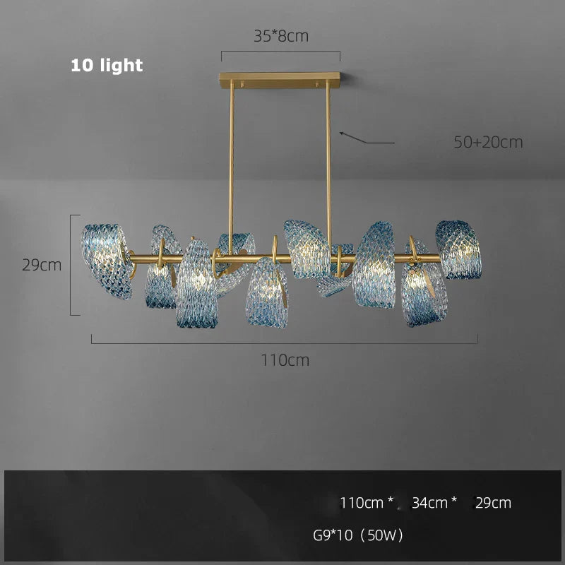Copper Glass Blue Beauty Designer Wall Sconce LED Wall Light