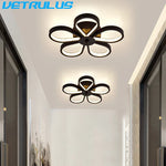 Acrylic Flower Twisted LED Chandelier Ceiling Lamp for Living Room, Hotel Decor