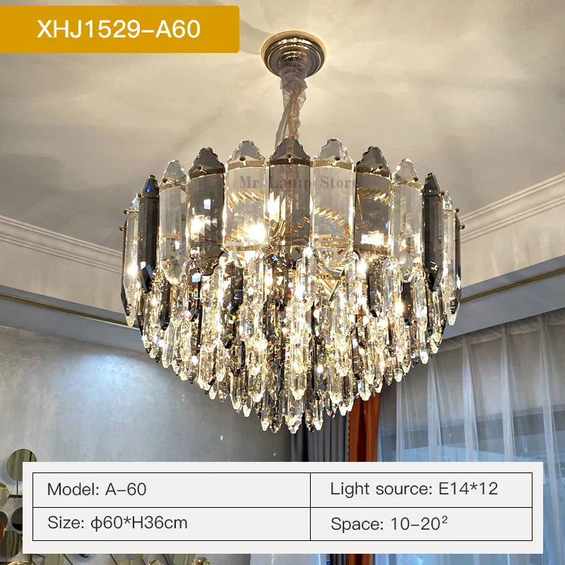 Crystal Chandelier: Post Modern Luxury Living Room Light