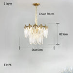 Round Glass Suspension Chandelier – Modern French Style Light Luxury for Living Room