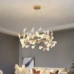 Ginkgo Ceramic Chandelier: Luxury Pendant Lights for Dining & Living Room