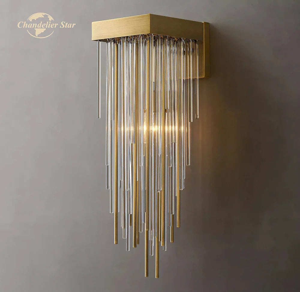Glass Rod LED Wall Lamps - Modern Cascada Sconce for Home Decor