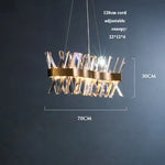Gold Crystal LED Chandelier for Dinning Room